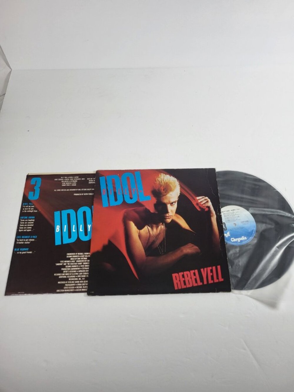 Billy Idol Rebel Yell 1983 Canadian Vinyl LP CHS 41450 Original Inner Sleeve
